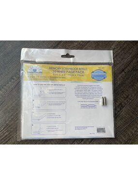 20 6x6 page protectors extension rods white cardstock scrapbook papercraft album